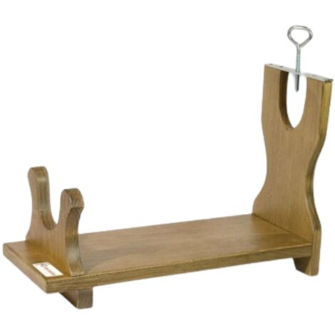 Support à jambon en bois coloris marron - Longueur 50 x Profondeur 19.5 x Hauteur 3 cm