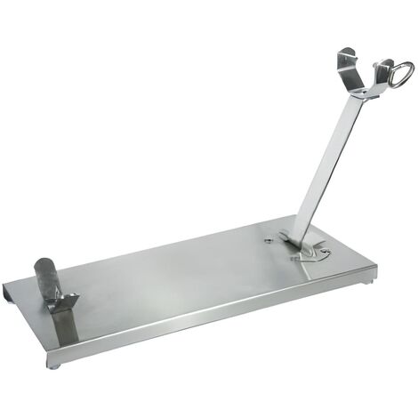 Support à jambon pliant en acier inoxydable - Longueur 50 x Profondeur 18 x Hauteur 2.5 cm