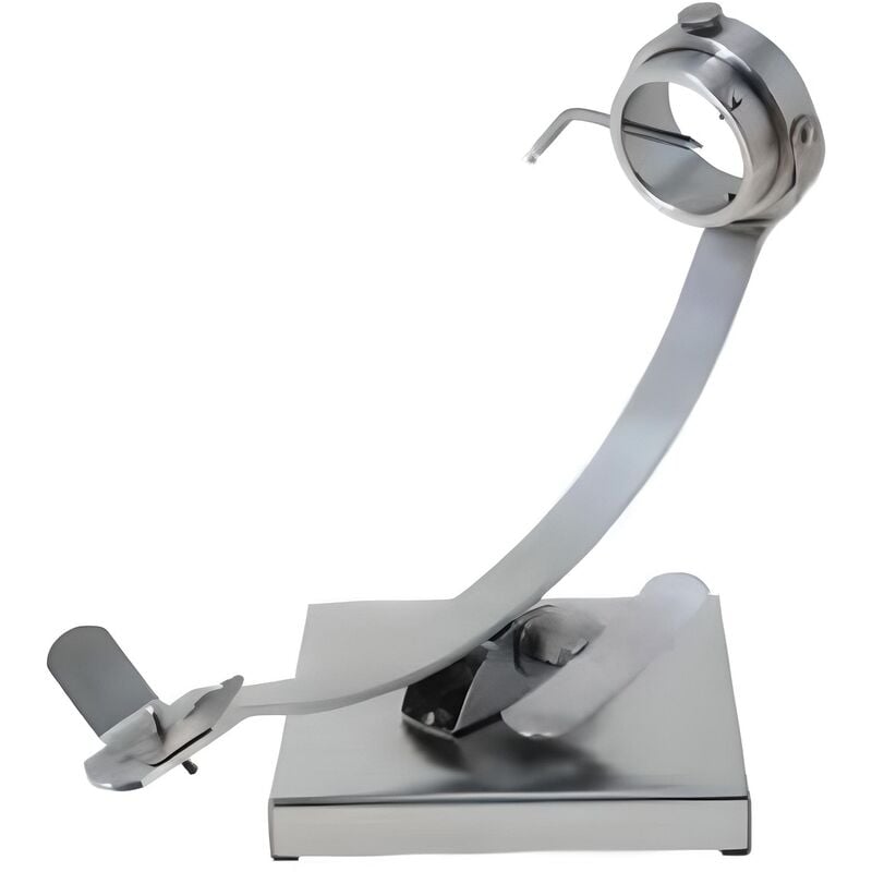 Support à jambon rotatif en acier inoxydable - Longueur 27.5 x Profondeur 24.5 x Hauteur 3.5 cm