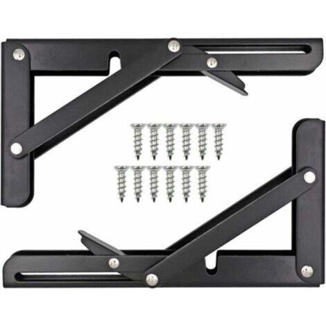 Support à neige pliable, mural, robuste, avec équerres et clips, pour établi d'occasion, 20 cm - AquaForge