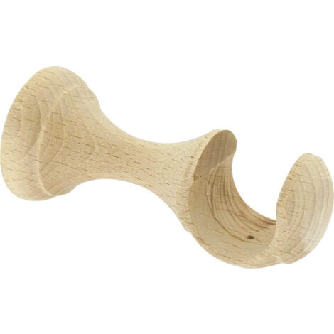 Support à œil réglable en bois de chêne massif – Système d'accroche ajustable – Finition naturelle – Pour rideaux légers et moyens – Ateliers 28 - Ateliers28