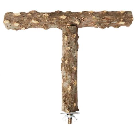 Support à oiseaux en bois Perchoir Naturel Zanthoxylum Bâton Pattes Broyage Cage Accessoires
