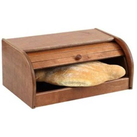 Support à pain en bois contreplaqué de bouleau couleur noyer – Dimensions 39x25x17 cm – Rangement élégant pour cuisine