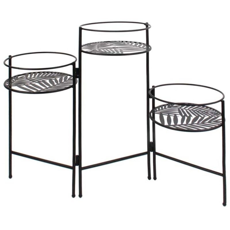 Support à plantes en métal feuilles