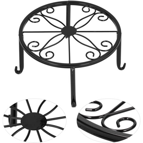 Support à plantes sur pied, étagère à un seul niveau pour pots de fleurs, pour balcon ou salon (blanc)