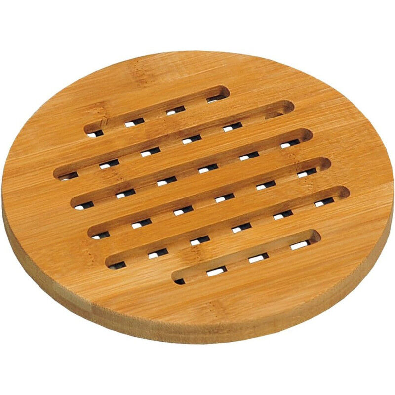 Dessous de plat rond en bambou - Marron - d 19 cm - Livraison gratuite