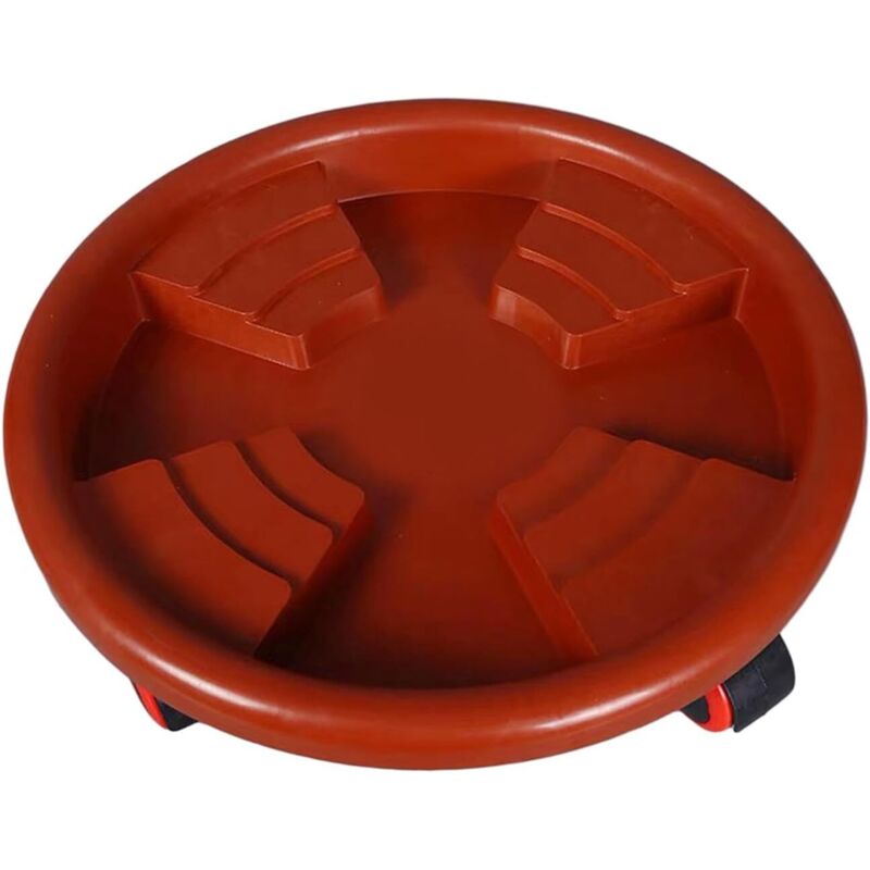 Support à Pots avec roulettes, Dessous de Verre Rond avec roulettes, Support pour Plantes Roulantes, Soucoupe de Jardinière à roulettes pour Plantes