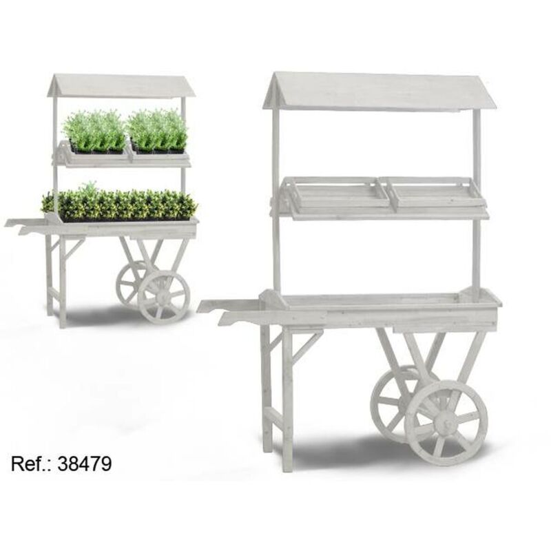 Support de pot à roulettes ibergarden wa15379-1 wood de spruce 130 x 178 x 70 cm
