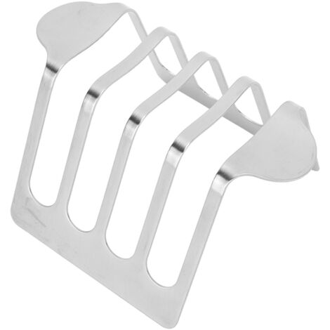Support à Toast en Acier Inoxydable Antirouille - Rétro et Facile à Nettoyer - Pour Petit-Déjeuner Style Cuisine (8x7cm)