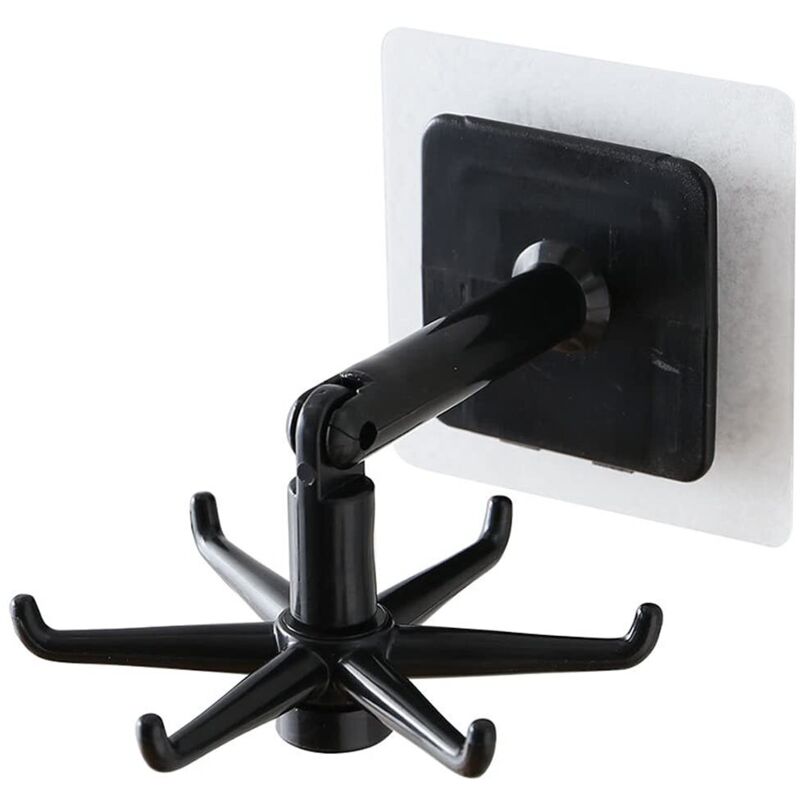 Support à ustensiles de cuisine avec 6 crochets, lot de 10 supports à ustensiles de cuisine rotatifs à 360 °, support à ustensiles de cuisine, gain