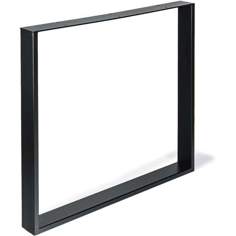 REI - Pied de meuble carré Style fonctionnel Fabriqué en acier Finition pores noirs Projets de restauration de bricolage Mesures 78080712mm Hauteur :