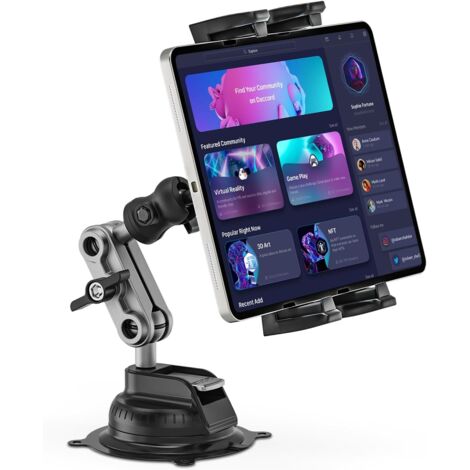 Support à ventouse pour voiture pour téléphones et tablettes - pince multi-angles pour téléphones et tablettes