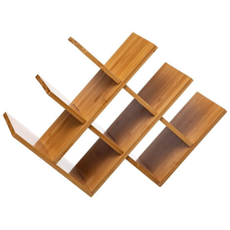Support à vin en bambou, 8 bouteilles, 5five Simple Smart