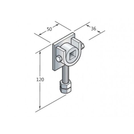 Support à vis M12 avec douille Q16 CAME 001YM0003