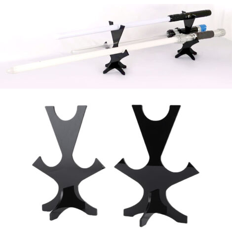 Support Acrylique Modulable pour Sabres Laser [2 pièces] Set de Présentation Noir
