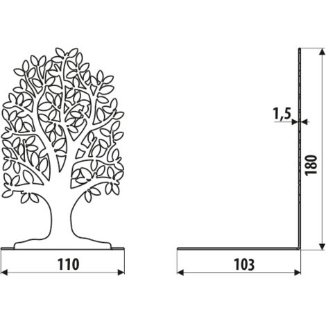 Support AD08, TREE, structure fine blanche mate