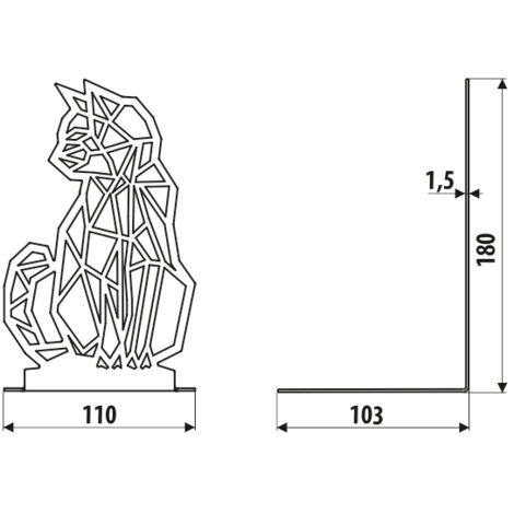 Support AD206, CAT, noir structuré