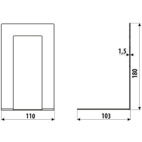 Support AD24, RECTANGLE, structure noire