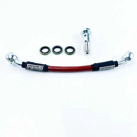 Support adaptateur d'étrier de frein arrière de moto pour frein double RPM 84 mm pour scooter électrique RSZ M3 NIU N1S/UQI/U+B Refit - vis rouge sur le tube d'huile