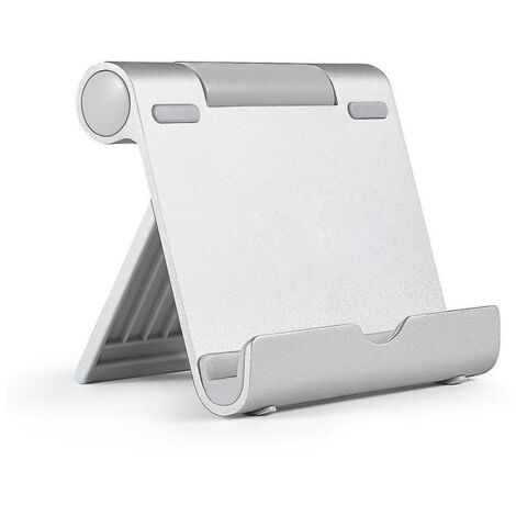 support Ajustable Et Portable Pour Tablette, Liseuse Et Smartphone Argent