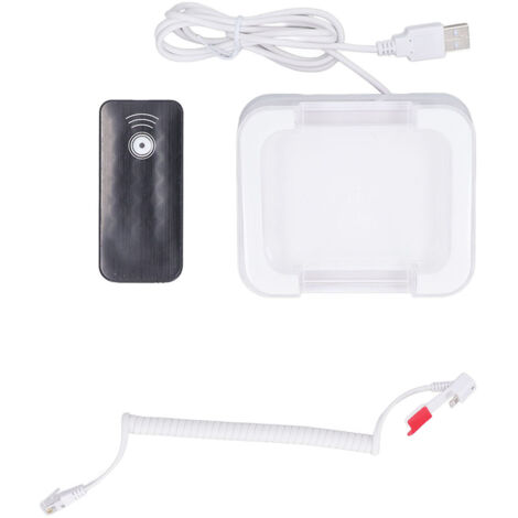 Support Alarme Antivol avec Alarme 95-120dB et Prise USB pour Tablette, Laptop, Smartphone (iOS)