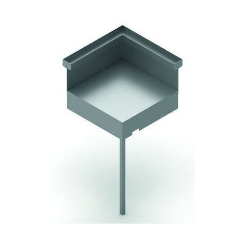 SUPPORT ANGLE ACIER NOIR ET GRIS CLAIR