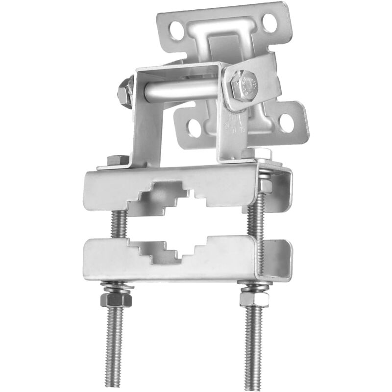 Coocheer - Support Mural Antenne Fixation Pince à Mât Antenne Réglage de l'angle Antirouille Accessoires Matériels pour Extérieur Maison Support de