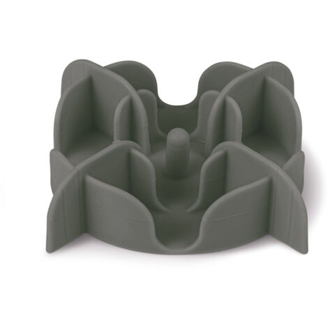 Support anti glouton S ø 13.5 cm gris silicone  pour petit chien - zolux