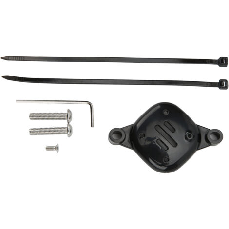 Support antivol discret pour vélo avec porte-étiquette intégré, compatible accessoires de géolocalisation et systèmes de suivi.