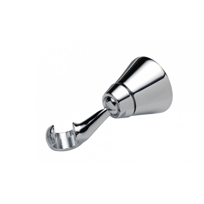 Valentin - Support de douchette mural avec rotule, laiton chromé