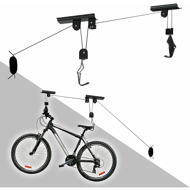 Support ascenseur vélo 20 kg porte- bicyclette rangement garage stockage plafond