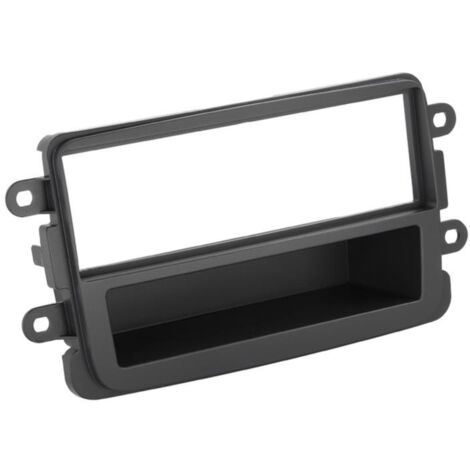 Support Autoradio 1Din compatible avec Dacia Dokker ap12 Gris fonce - Vide-poche