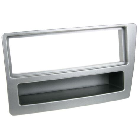 Support autoradio 1DIN compatible avec Honda Civic 04-06 - vide poche Clim - Argent