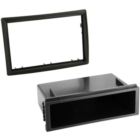 Support autoradio 1DIN compatible avec Megane 2 02-10 - Avec vide poche - Noir