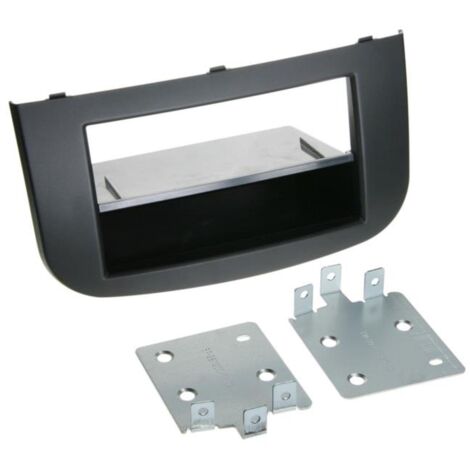 Support autoradio 2 DIN compatible avec Mitsubishi Colt 08-12 avec vide poche - Noir