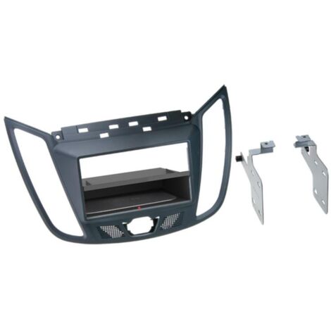 Support autoradio 2DIN compatible avec Ford C-Max ap10 Avec vide poche Induction Qi Anthracite