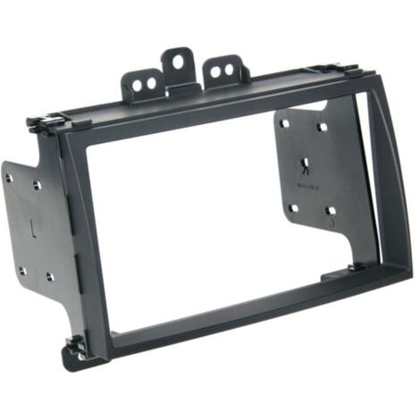 Support autoradio 2DIN compatible avec Hyundai i20 ap09 Noir Rubber touch