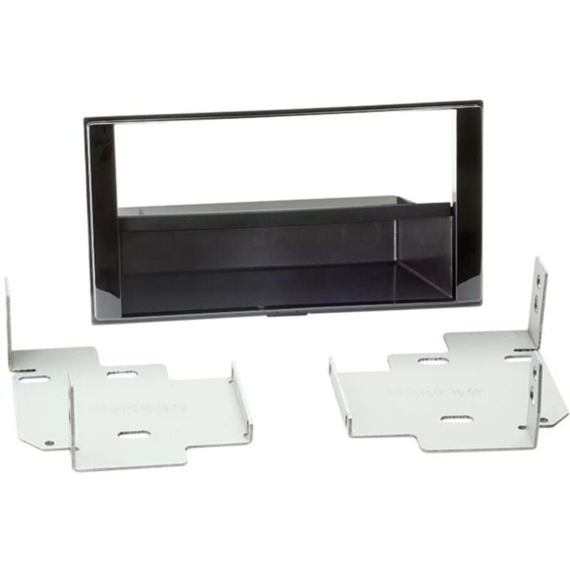 Support autoradio compatible avec Nissan Micra Note Vide poche Noir brillant