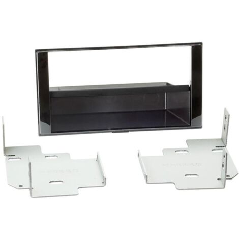 Support autoradio compatible avec Nissan Micra Note Vide poche Noir brillant