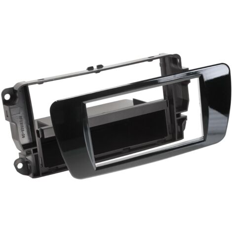 Support autoradio compatible avec Seat Ibiza 6J Noir brillant 1sin avec vide-poche