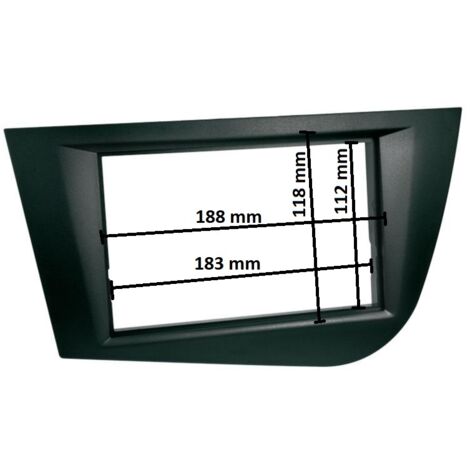 Support autoradio compatible avec Seat Leon 05-12 Noir