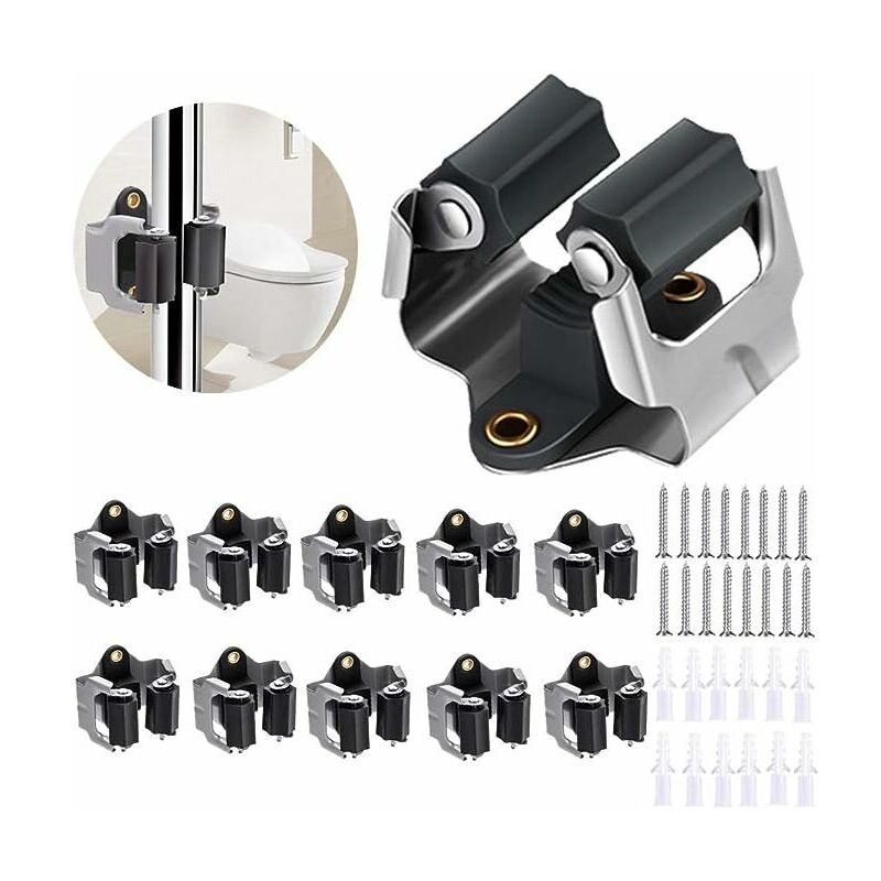 support balais mural,10 Pièces Support Balais Mural pour Buanderie Jardin,Organisation du Garage,GU.B/bon