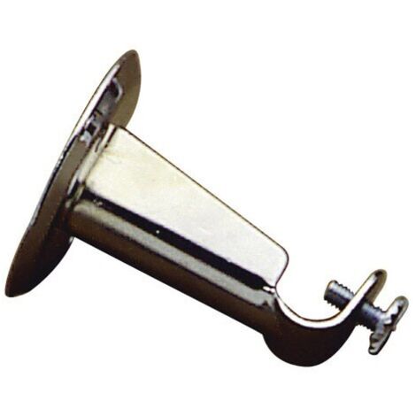 Support barre Ø 12 mm chromé frontal rond