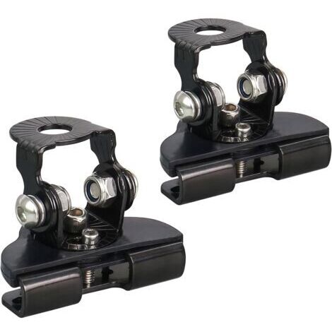 Support barre LED supports montage phares LED Résistant à la Corrosion, Phares/Feux de Plaque pince en alliage d'aluminium pour la plupart des voitures, camions, SUV 2pcs Noir