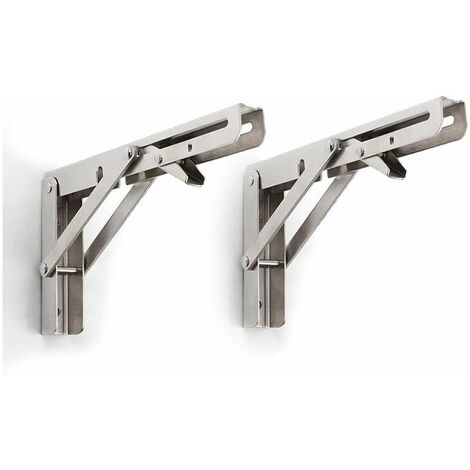 Support Billy en acier inoxydable épaissi 8 pouces 2 seulement table à charnière pliante à angle droit à 90 degrés et dossier de chaise，Pour meubles de maison, portes et fenêtres, etc.