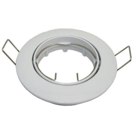 Support Blanc orientable pour spot GU10 encastrable D82