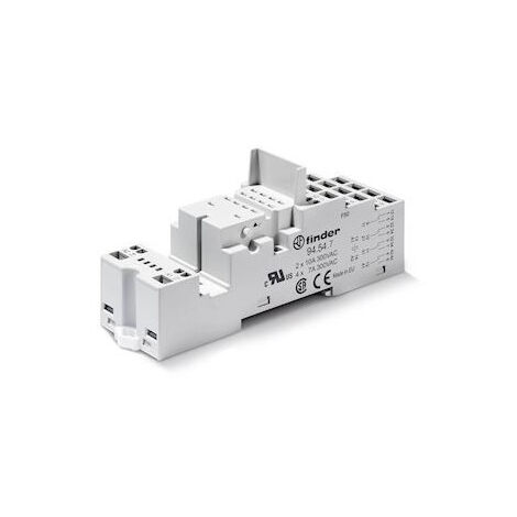 Support bleu 10A 250V bornes ressort montage panneau ou rail 35mm pour série 5532 et 5534 Finder