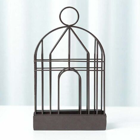 Support Bobine de Moustique, Fer Rétro Anti Moustique Porte Encens, Mosquito Brûleur d'encens, Anti Moustique Spiral Holder en Métal avec Poignée - Conception de Cage à Oiseaux,Noir