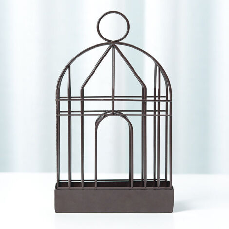 Support Bobine de Moustique, Fer Rétro Anti Moustique Porte Encens, Mosquito Brûleur d'encens, Anti Moustique Spiral Holder en Métal avec Poignée - Conception de Cage à Oiseaux,Noir