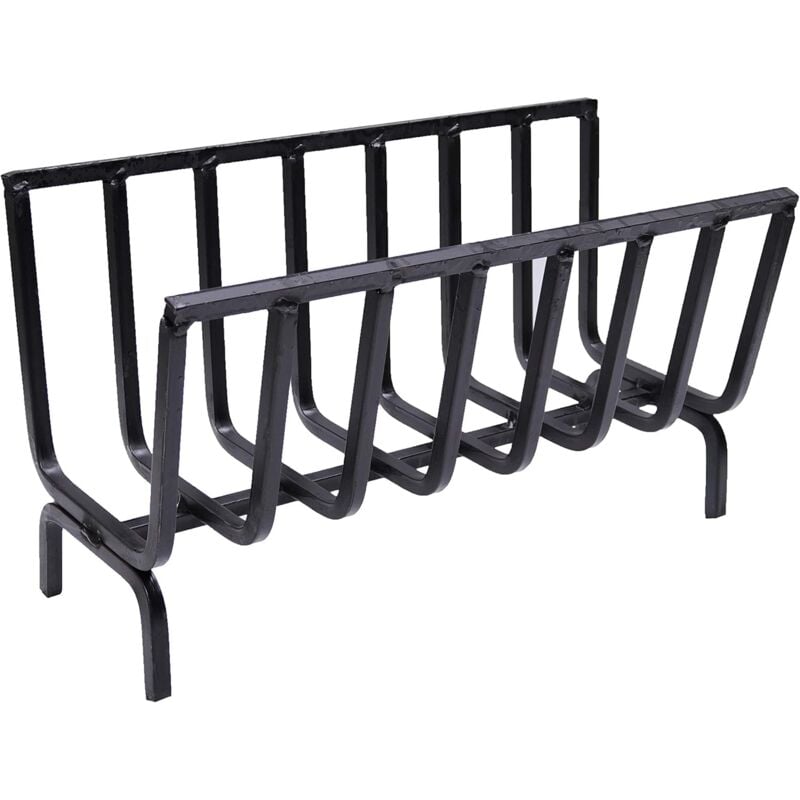 Fonderia Bongiovanni - Support à bois poêle à bois brasero en fer pour cheminée et barbecue choisissez la taille: 56x25x32 h cm